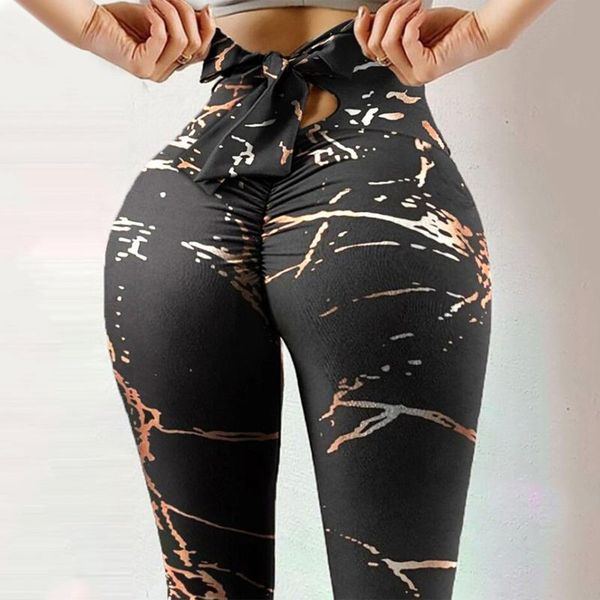 

women printing high waist stretch strethcy fitness yoga pants seamless legging sport women fitness high waist yoga pants