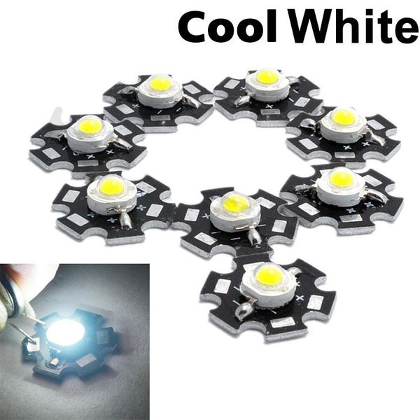 

bulbs 5 pcs 3w high power chip light bead emitter led bulb diodes lamp with 20mm star pcb platine heatsink(5 color)