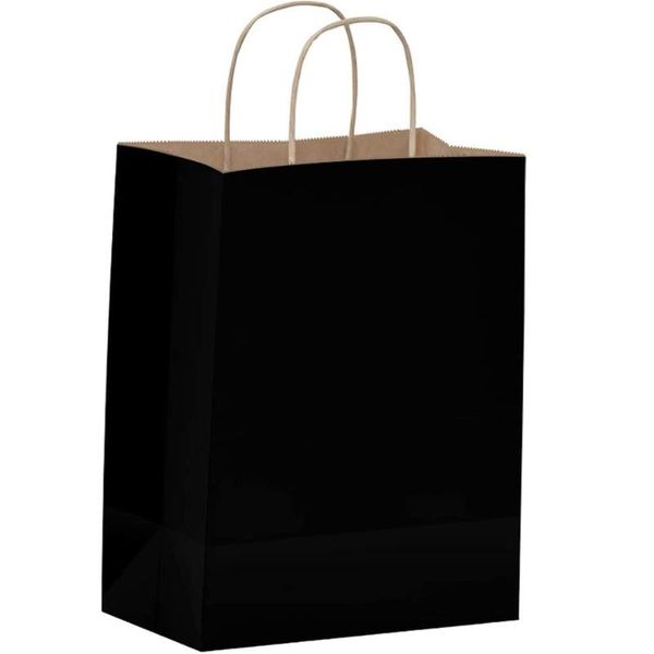 

gift wrap kraft paper bags with handles shopping bags, party goody cub, favor business retail bag