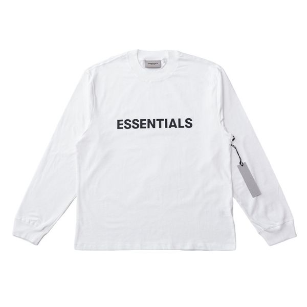 

fog double thread essentials new sile pressed letter long sleeve t-shirt feel of god, White;black