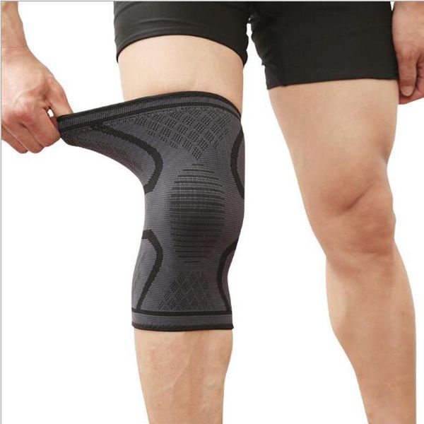 

elbow & knee pads 1 pair support protector fitness running cycling braces basketball kneepads elastic nylon sports gym pad warm sleeve, Black;gray