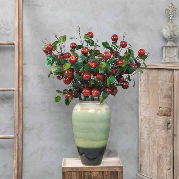 

simulated berry 5 apple branches christmas ping an fruit foam fruit home decoration plastic simulation branches