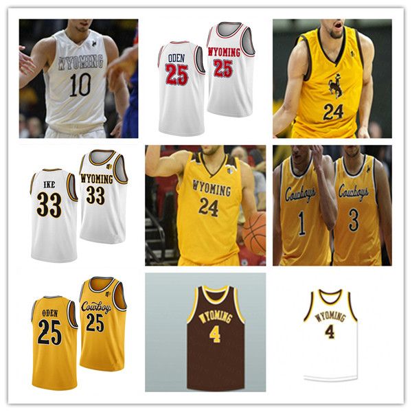 

custom wyoming basketball jersey college drake jeffries graham ike hunter maldonado kenny foster brendan wenzel jeremiah oden xavier dusell, Black