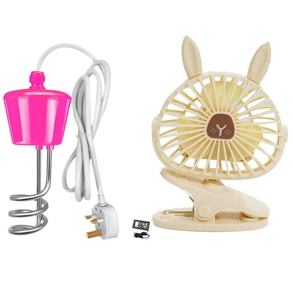 

electric fans 2000w suspension immersion water heater boiler uk plug & led night light usb charge cooling fan