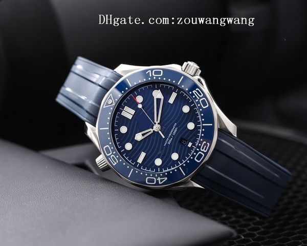 

2021 sea ceramic bezel business aqua watches 007 terra men sport wristwatches james bond boss master mens watch d1140, Slivery;black