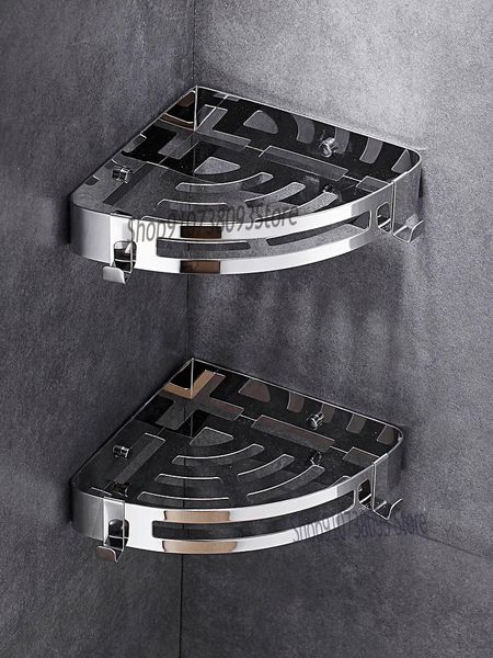 

bathroom no hole toilet shelf wall hanging triangle 304 stainless steel shower room toilet storage rack