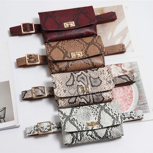 

waist bags fashion women packs fanny pack serpentine bag leather vintage belt phone pocket
