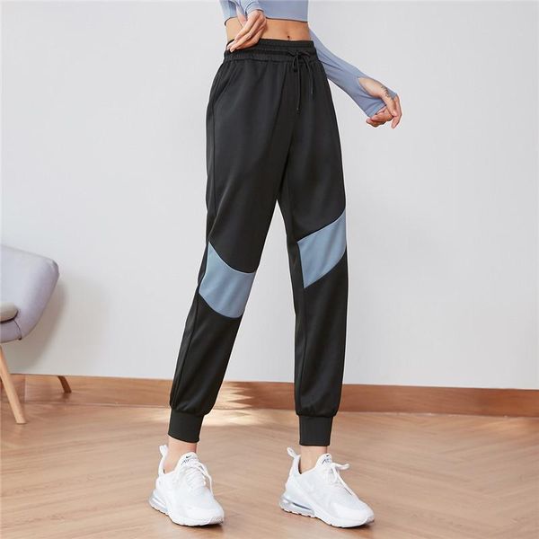 

running pants 2021 autumn sweatpants women loose slim training trousers polyester female sport fitness jogger fashion, Black;blue