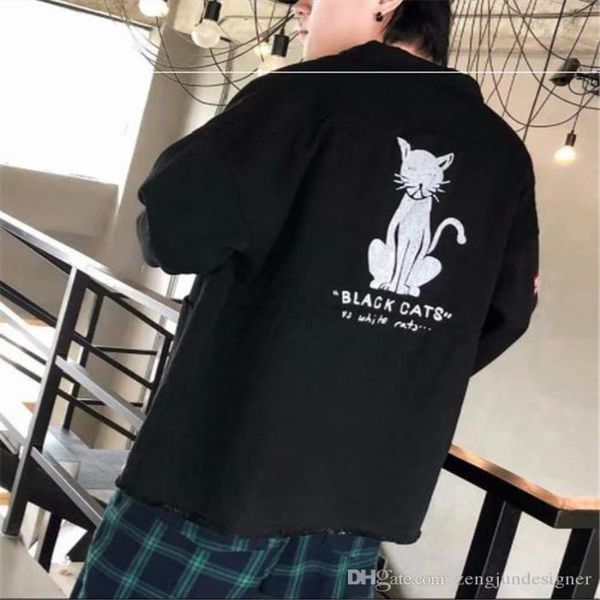 

lapel autumn designer solid color jackets mens neck long sleeve apparel hip casual fashion homme hop clothing pockets rwfjv, Black