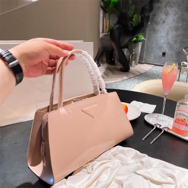 

2021 luxury designer western style women tote bag versatile lotus pink leather lady shoulder bags fashion single item handbag