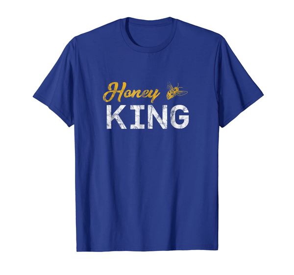 

honey king funny men's bumble bee gift shirt - white, White;black