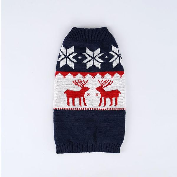 

dog apparel pet clothes autumn and winter christmas sweater knit navy sonlu