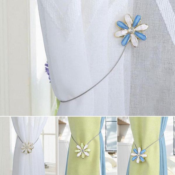

other home decor european fresh flower rhinestone curtain strap drape rods holdbacks tieback rope magnetic buckle accessories hook holder