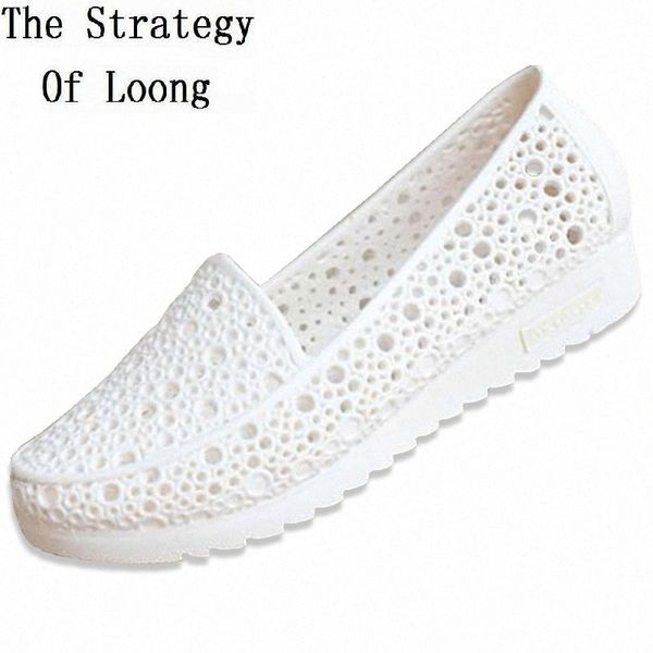 

women summer anti skidding flat cut out sandy shoes lady cutout closed toe slip on beach shoes jelly sandals loafers 20180906 g1g0#, Black