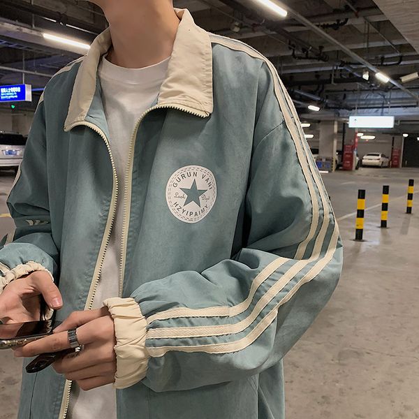 

men's korean fashion versatile loose casual baseball jacket, Black;brown