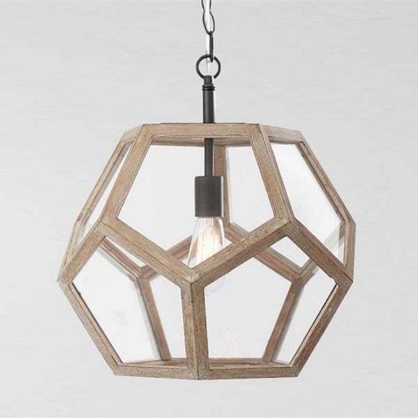 

pendant lamps retro home wooden beads decorative light children bedroom lighting cafe kitchen restaurant lamp