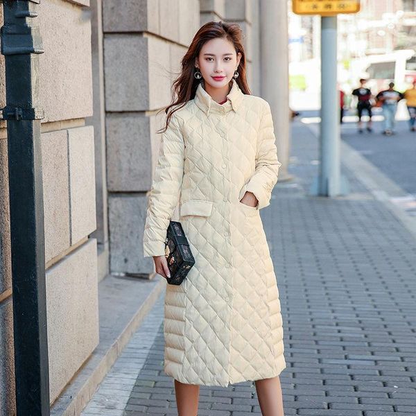 

women's down & parkas 90% white duck parka coat womens 2021 winter jackets female long warm jacket ladies thin slim overcoat, Black