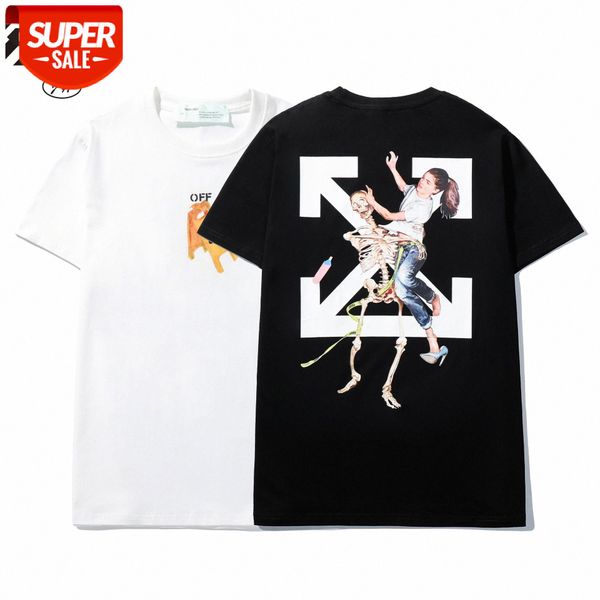 

brand joint skull and girl pattern short sleeve #mx4e, White;black