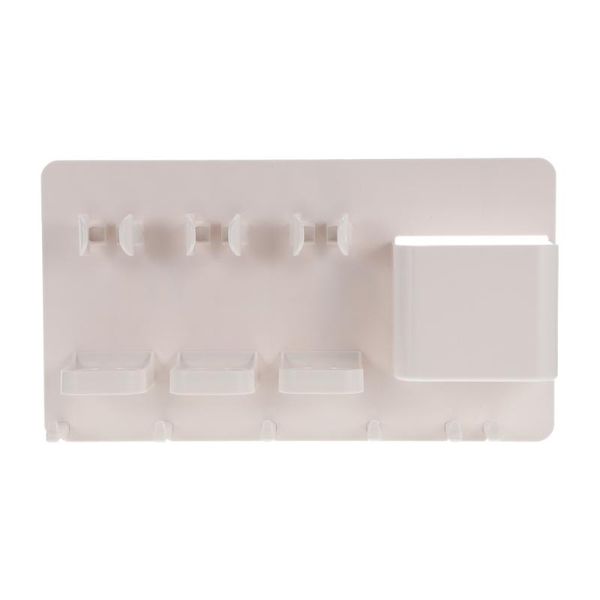 

toothbrush holders wall mounted electric toothpaste holder bathroom storage rack (white)