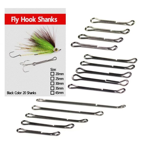 

fishing hooks wifreo 20pcs/bag tying waddington shank stinger hook for pike musky saltwater 20mm 25mm 30mm 35mm 45mm