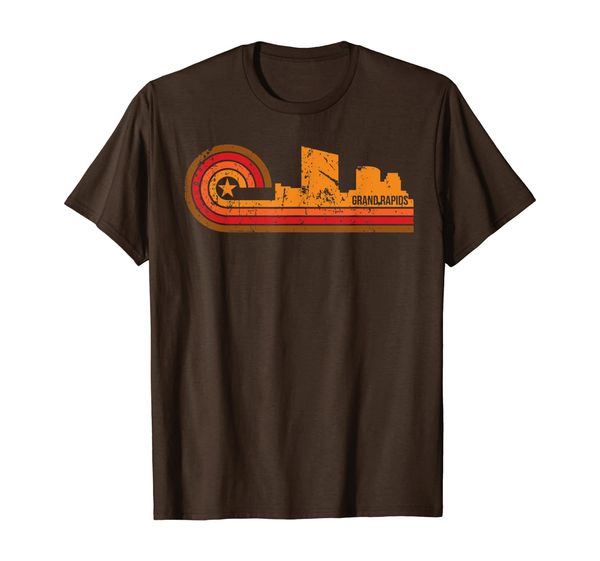 

Retro Grand Rapids Cityscape - Grand Rapids MI Skyline T-Shirt, Mainly pictures