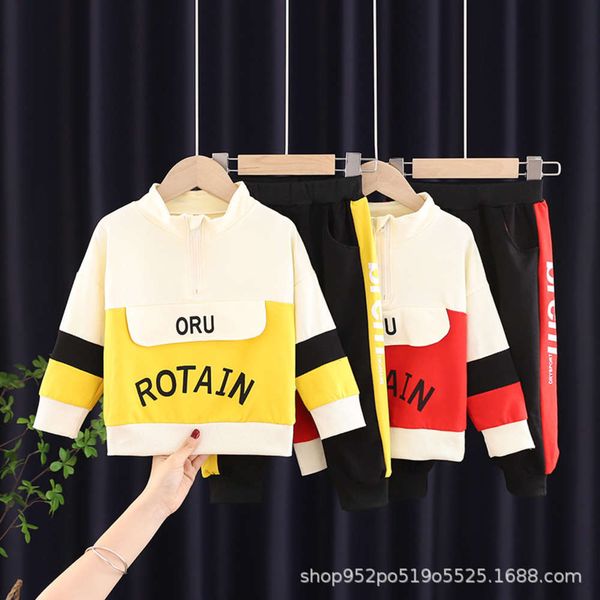 

suit 2021 new handsome boys' baby fashionable two pieces of children's spring and autumn clothes, White