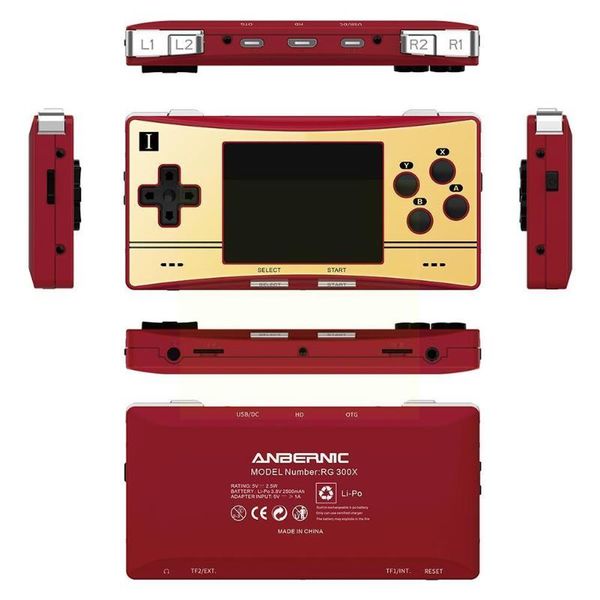 

portable game players product rg300x open source retro nostalgic arcade console handheld games pocket feelings children gifts mini d5u8