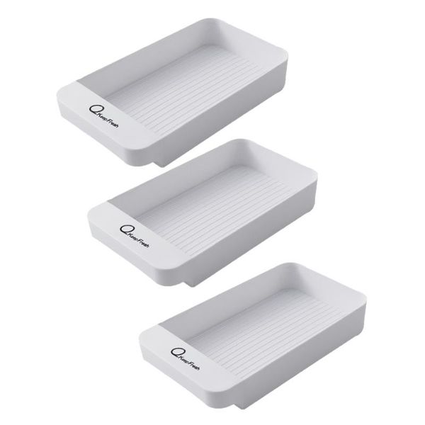 

storage bottles & jars 3 pcs single-layer eggs box holder for refrigerator kitchen container organizer tray