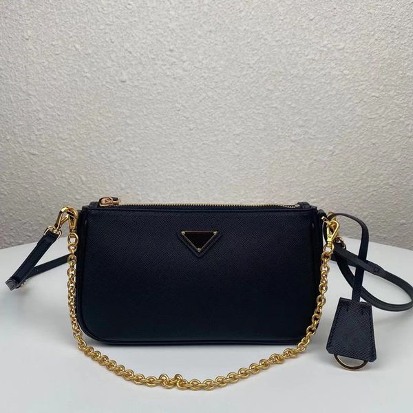 

new model 1bh171 arrived imported highlights are used graceful bag loulou bag cross striped cowhide large capacity and space mini bag, Black