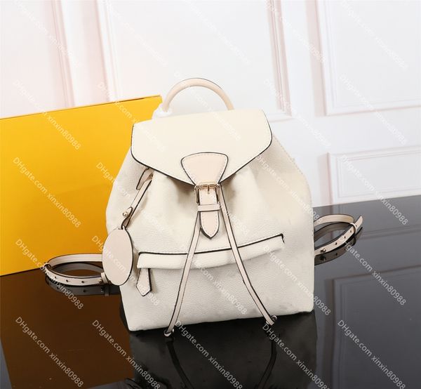 

quality montsouris backpack real leather luxury designer bag women backpack fashion schoolbag lady satchel shoulders bag purse 26*23cm
