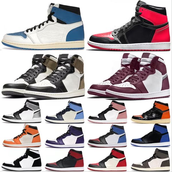 

mens 1 high og outdoor shoes 1s university blue electro orange dark mocha bred shadow unc twist men women sneakers trainers