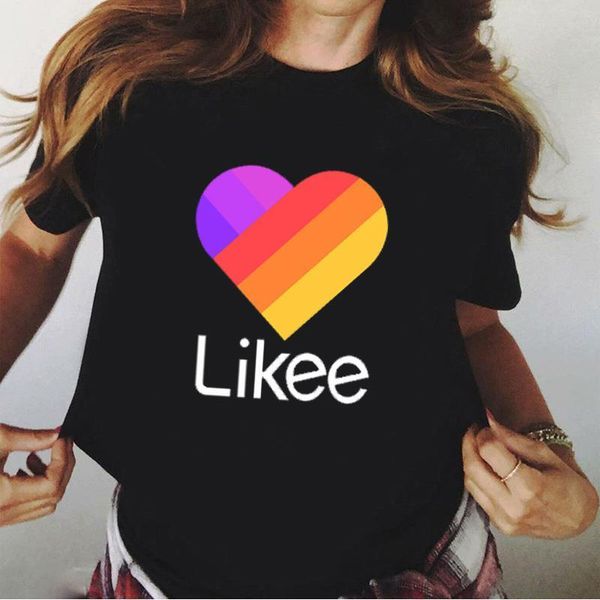 

beauty likee prints t shirt likee live funny female t-shirt girls women kawaii tees kids likee tees shirts, White