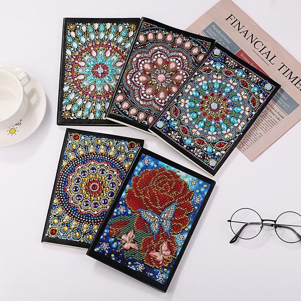 

diamond painting 5d notebook abstract flower special shaped embroidery accessories christmas craft kit gift