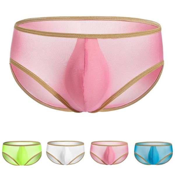 

underpants men's fashion underwear solid color mesh transparent comfortable briefs men boxer backless jockstrap t-back pouch g-strings, Black;white