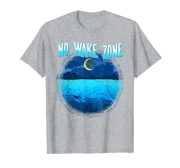 

funny animal nightshirt no wake zone manatee t-shirt, White;black