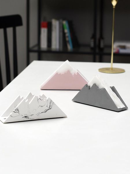 

napkin rings nordic home snow mountain shaped cement table holder tissue