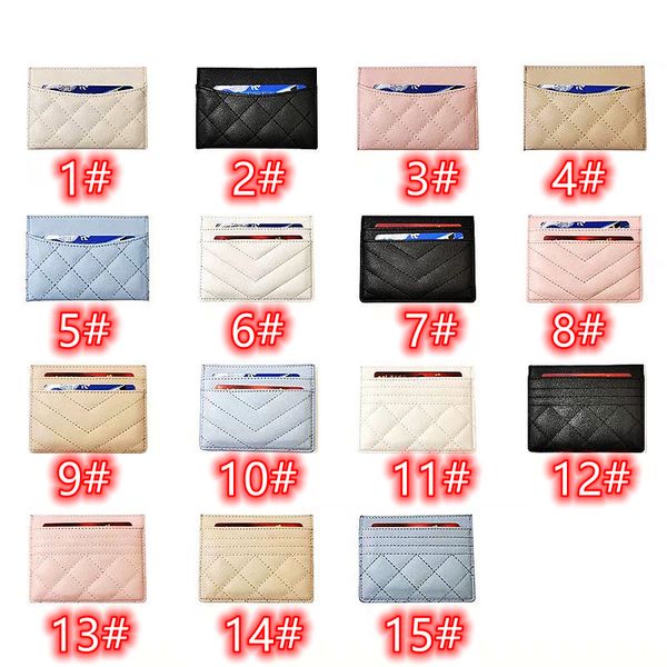 Top Luxurys Fashion Women Cr￩dito Pacote de Cart￣o de Cr￩dito Purse Men titular do cart￣o de visita Card de couro para bolsas de moeda Bolsa Bolsas de idiota Metal Shield Nome