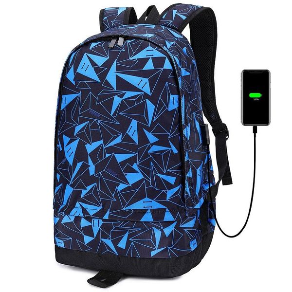 

backpack waterproof large travel men with usb charging port camouflage sports school bags lapbag