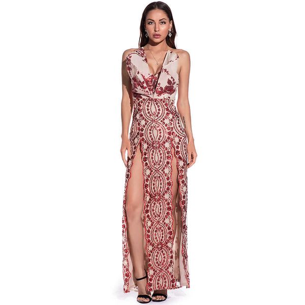 

luxury evening party dresses nightclub backls sequin long dr's wear, Black