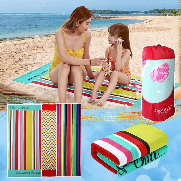 

towel colorful non sand superfine fiber super absorbent beach microfiber towels lightweight pool with storage bagg#