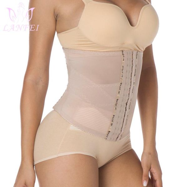 

women's shapers lanfei waist trainer body shaper shapewear for women tummy control belly trimmer belt weight loss compression underwear, Black;white