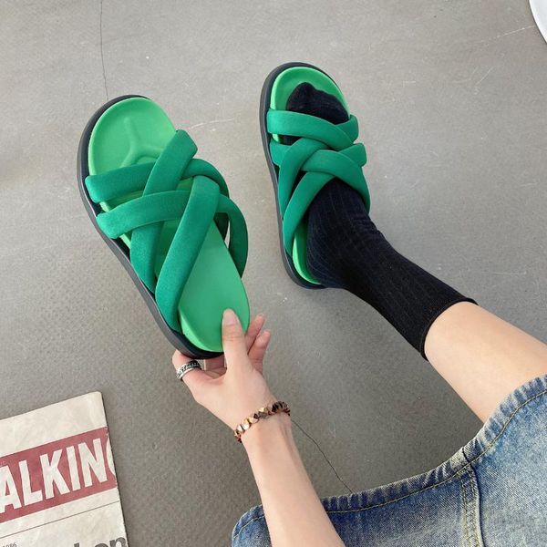

sandals 2021summer woman shoes braided rope beach open toe ladies roman gladiator non-slip flip flop, Black