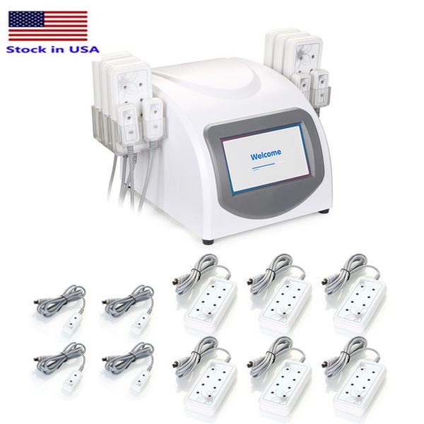 

stock usa portable home lipolaserprofessional slimming machine 5mw 635nm-650nm 10 largepads 4 smallpad lipo laser equipment device for weigh