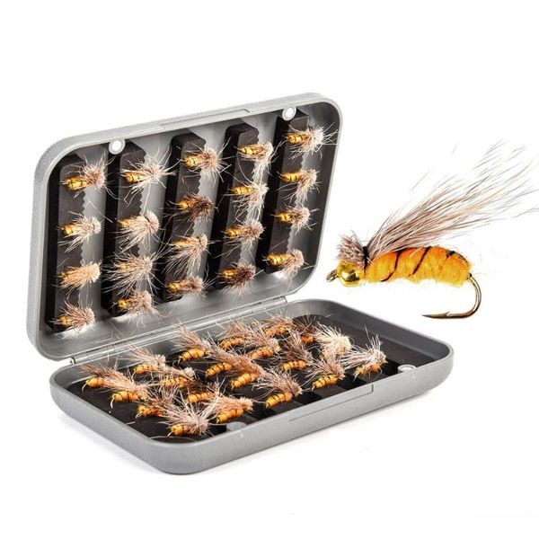 

fishing hooks 40 pcs bionic hook hand tied 16.5*8mm freshwater stream with box