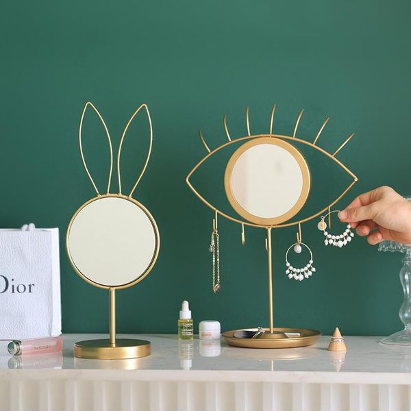 

mirrors eye pattern decorative nordic multifunctional portable detachable jewelry trays with hooks home decoration accessories