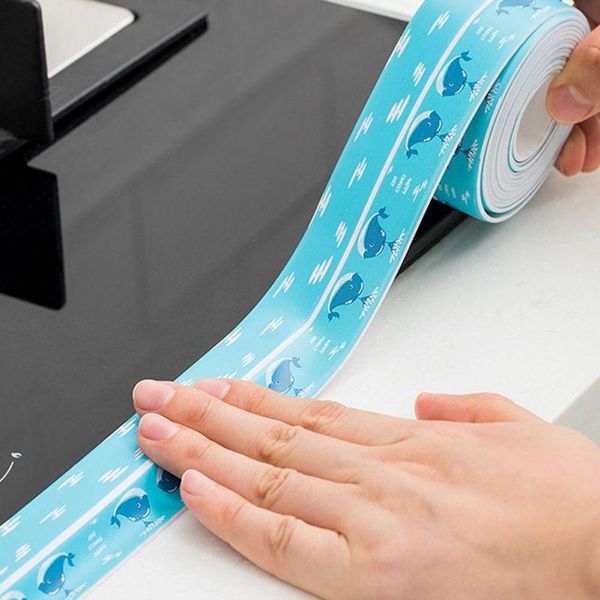 

wallpapers kitchen bathroom sink sealing strip self-adhesive waterproof tape closestool floor caulk edge protector