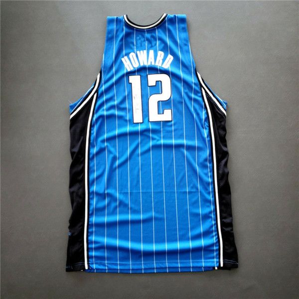 

vintage men's youth dwight howard magic 09 10 game basketball jersey 100% sewing embroidery blue jersey customization size s-xxxl, Black