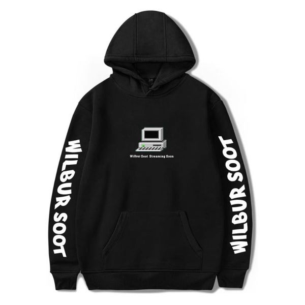 

men's hoodies & sweatshirts 2d hoodie wilbursoot cotton polyester sweatshirt loose harajuku wtreetwear fashi women-clothing, Black