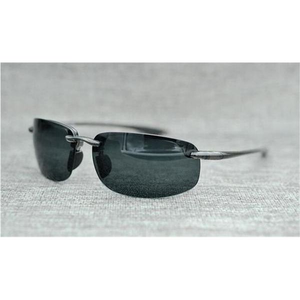 

407 brand sunglasses designer mcy jim polarized rimless lens men women driving with case