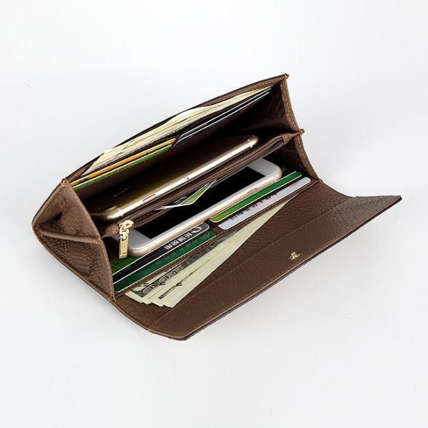 

factory wholesale women brand wallet street trend leathers long wallets first genuine leather printed womens handbag simple folding large co, Red;black